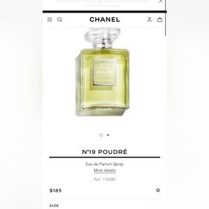 New Authentic CHANEL N°19 Poudré Eau de Parfum 3.4 OZ no box